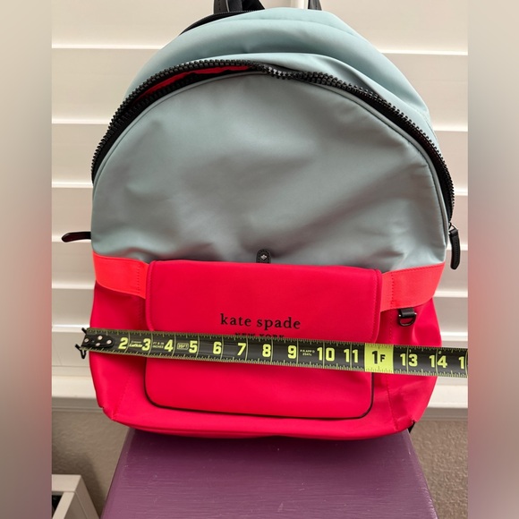 Kate Spade Vibrant Red and Gray Backpack - Picture 3 of 13